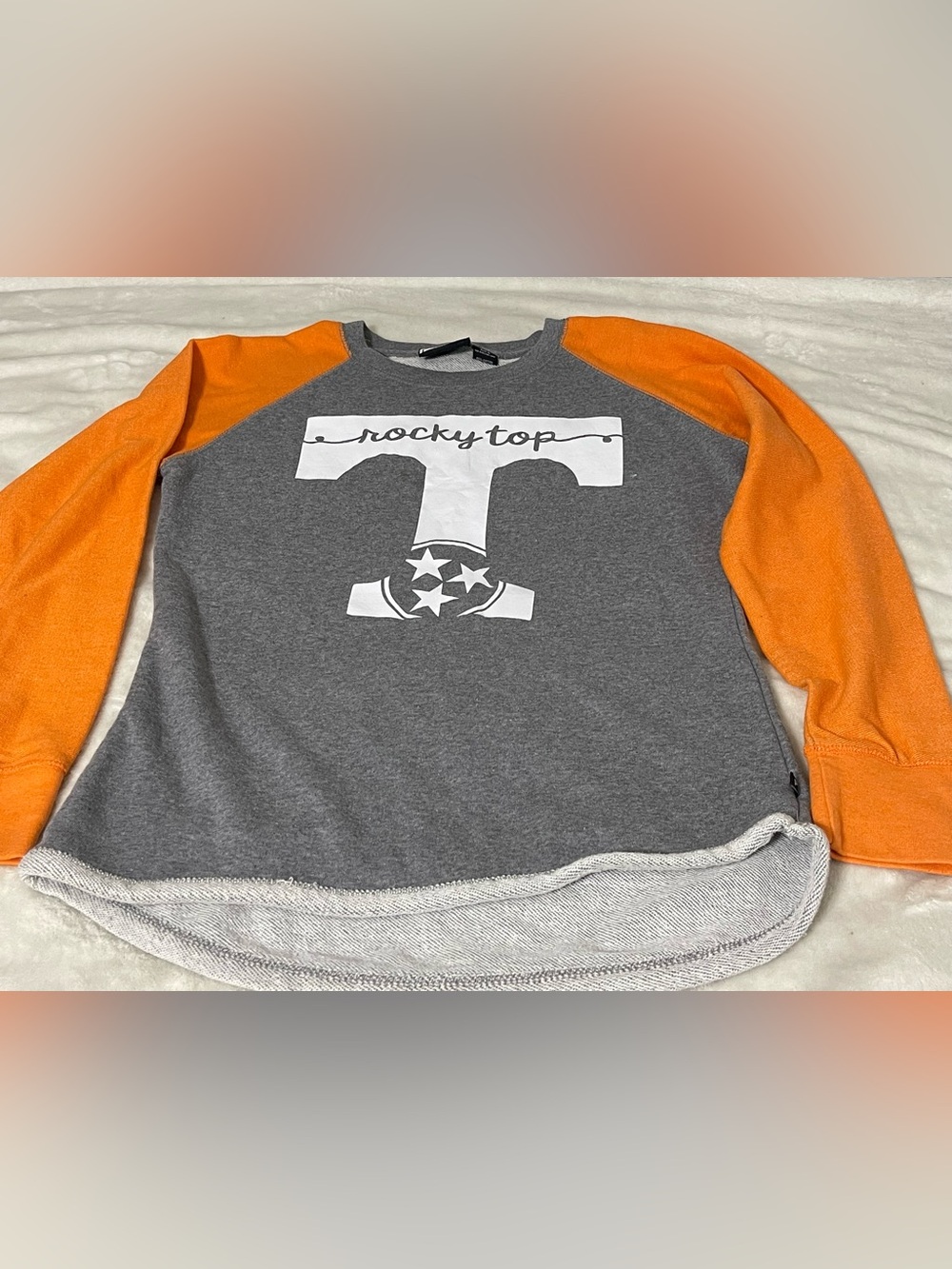 Lady Vols Tennessee Volunteers Sweatshirt Women's Med Gray Long Sleeve Rocky Top
